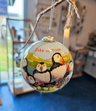 Load image into Gallery viewer, Tiree Puffin Glass Bauble
