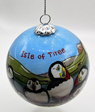 Load image into Gallery viewer, Tiree Puffin Glass Bauble
