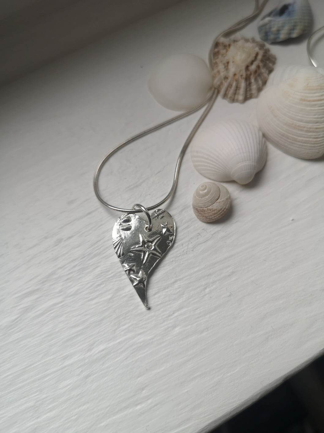 Fine Silver Heart Pendant