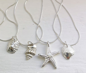 Solid Silver Starfish Pendant