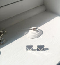 Load image into Gallery viewer, Sterling Silver Envelope Studs
